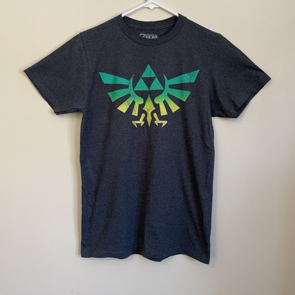 Officially Licensed Legend Of Zelda Gray Hyrule Tri Force T-shirt Men's Size S